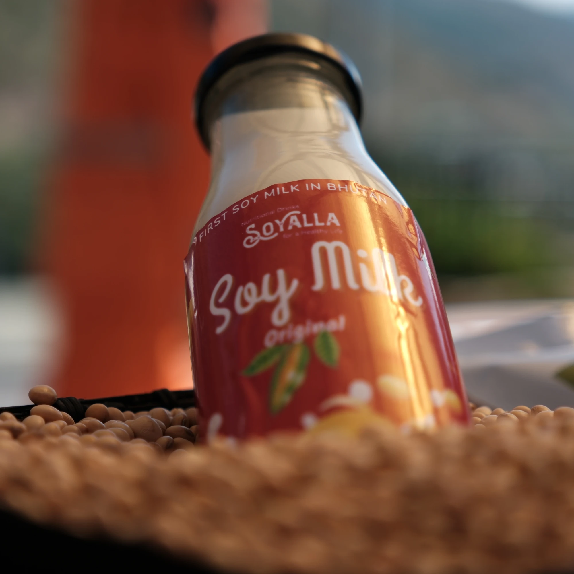 Image of a product Soyalla, an authentic and natural soy milk produced in Bhutan.
