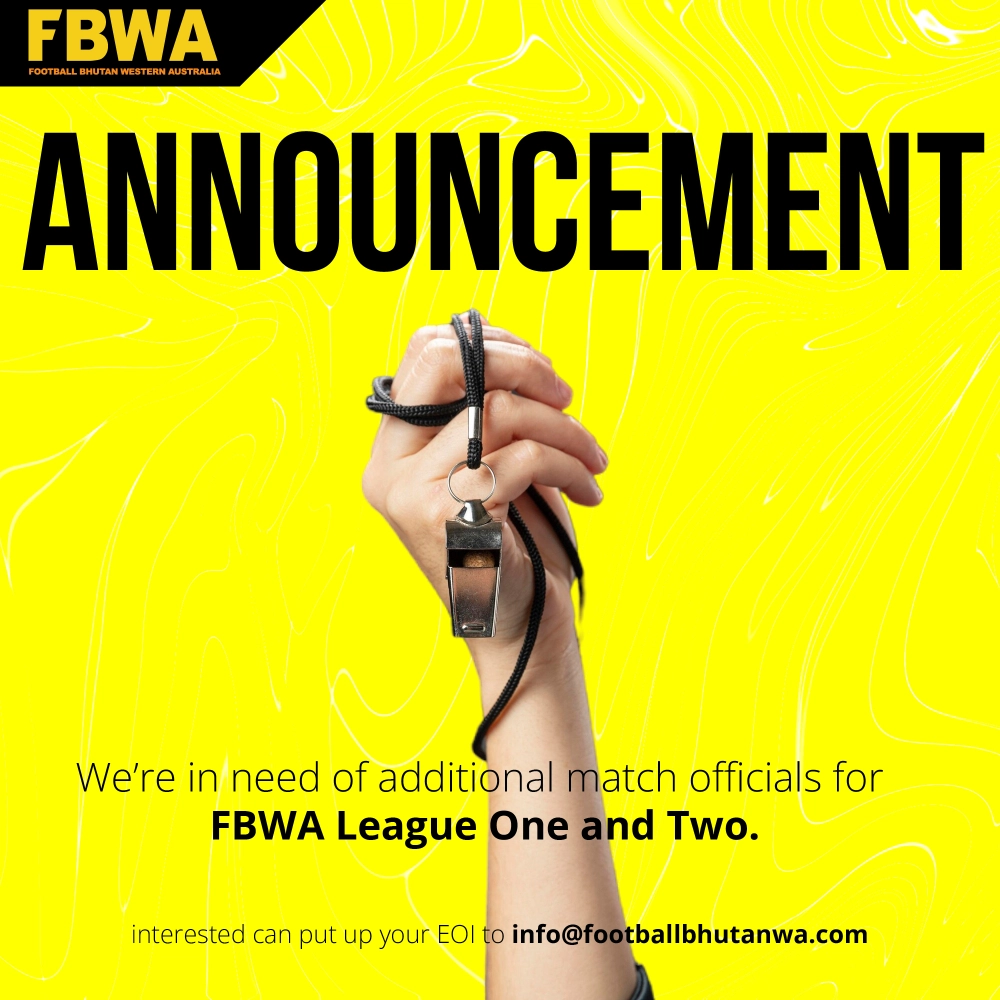 The poster showcasing a hand with a whistle which was designed to urge Bhutanese living in Australia to come forward for referring.