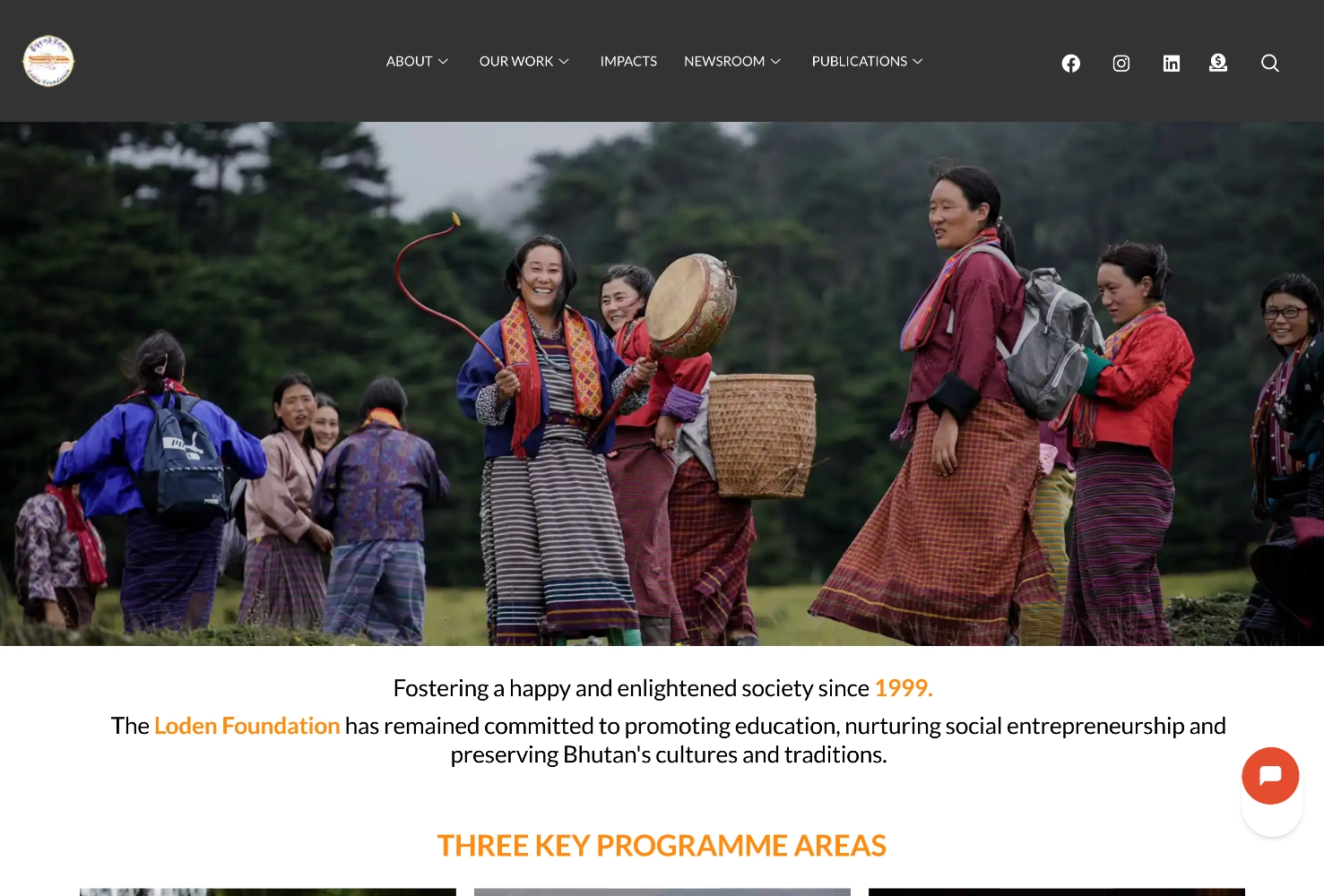 The hero banner of loden foundation home page that showcases the story of Loden Foundation.