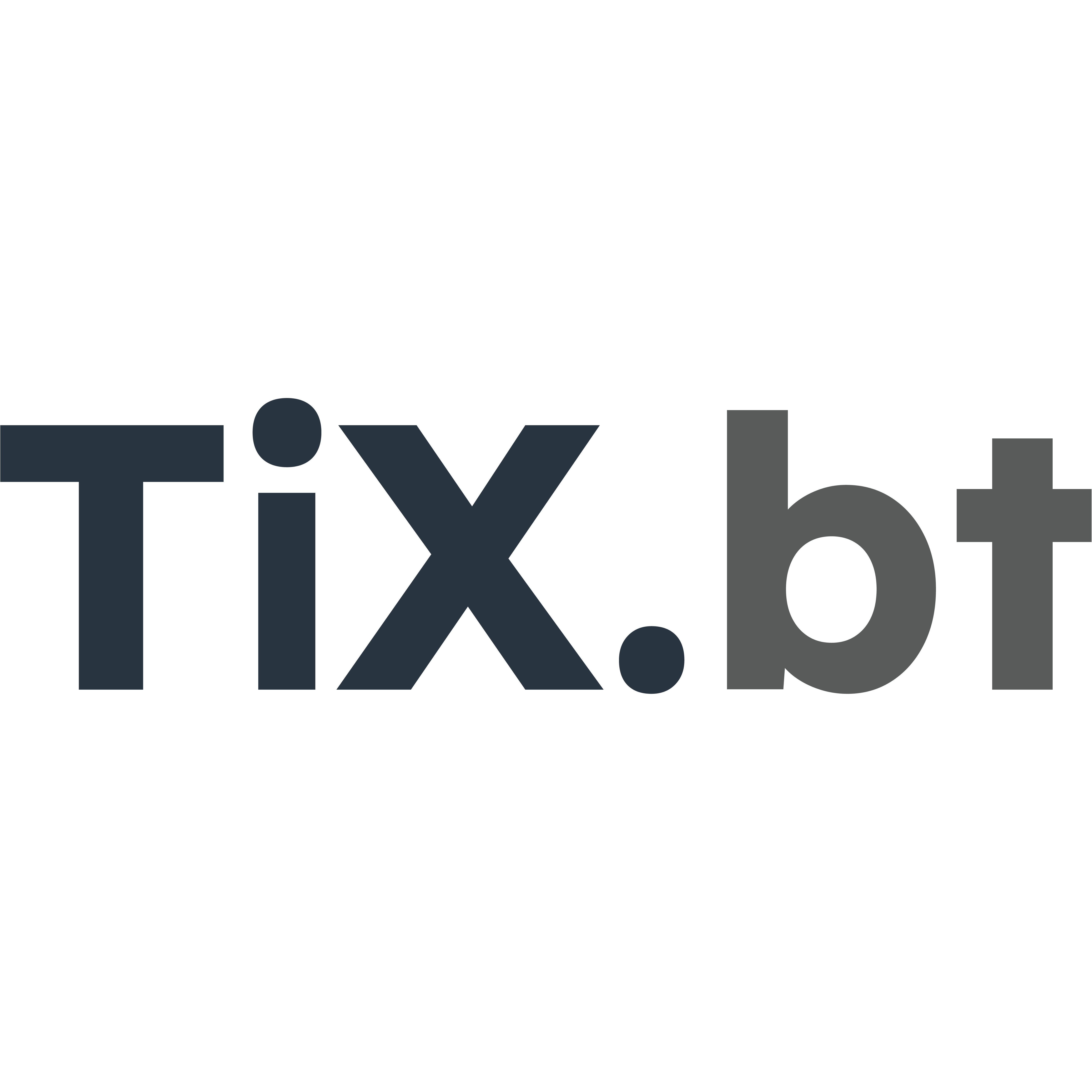 Logo for tix bt, the event management and ticketing platform for ed sheeran +-=÷× tour 2025 in Bhutan.